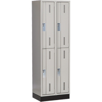 Concorde Heavy-Duty Lockers, 2 -tier, Bank of 2, 24" x 18" x 76", Steel, Grey, Welded (Assembled) Nia-Chem Ltd.
