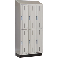 Casiers robustes Concorde, 2 niveaux, Bloc de 3, 36" x 18" x 82", Acier, Gris, Soud&eacute; (assembl&eacute;) Nia-Chem Ltd.