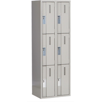 Concorde Heavy-Duty Lockers, 3 -tier, Bank of 2, 24" x 18" x 72", Steel, Grey, Welded (Assembled) Nia-Chem Ltd.