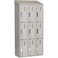 Concorde Heavy-Duty Lockers, 3 -tier, Bank of 3, 36" x 18" x 78", Steel, Grey, Welded (Assembled) Nia-Chem Ltd.