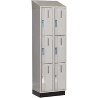 Concorde Heavy-Duty Lockers, 3 -tier, Bank of 2, 24" x 18" x 82", Steel, Grey, Welded (Assembled) Nia-Chem Ltd.
