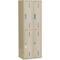 Concorde Heavy-Duty Lockers, 2 -tier, Bank of 2, 24" x 18" x 72", Steel, Beige, Welded (Assembled) Nia-Chem Ltd.