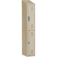 Concorde Heavy-Duty Lockers, 2 -tier, 12" x 18" x 78", Steel, Beige, Welded (Assembled) Nia-Chem Ltd.