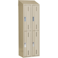 Casiers robustes Concorde, 2 niveaux, Bloc de 2, 24" x 18" x 78", Acier, Beige, Soud&eacute; (assembl&eacute;) Nia-Chem Ltd.