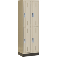 Concorde Heavy-Duty Lockers, 2 -tier, Bank of 2, 24" x 18" x 76", Steel, Beige, Welded (Assembled) Nia-Chem Ltd.