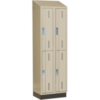 Concorde Heavy-Duty Lockers, 2 -tier, Bank of 2, 24" x 18" x 82", Steel, Beige, Welded (Assembled) Nia-Chem Ltd.