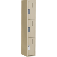 Concorde Heavy-Duty Lockers, 3 -tier, 12" x 18" x 72", Steel, Beige, Welded (Assembled) Nia-Chem Ltd.