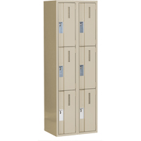 Concorde Heavy-Duty Lockers, 3 -tier, Bank of 2, 24" x 18" x 72", Steel, Beige, Welded (Assembled) Nia-Chem Ltd.