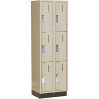 Concorde Heavy-Duty Lockers, 3 -tier, Bank of 2, 24" x 18" x 76", Steel, Beige, Welded (Assembled) Nia-Chem Ltd.