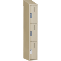 Concorde Heavy-Duty Lockers, 3 -tier, 12" x 18" x 78", Steel, Beige, Welded (Assembled) Nia-Chem Ltd.