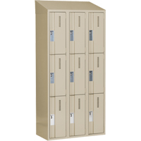 Concorde Heavy-Duty Lockers, 3 -tier, Bank of 3, 36" x 18" x 78", Steel, Beige, Welded (Assembled) Nia-Chem Ltd.