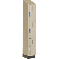 Concorde Heavy-Duty Lockers, 3 -tier, 12" x 18" x 82", Steel, Beige, Welded (Assembled) Nia-Chem Ltd.