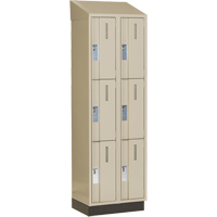 Concorde Heavy-Duty Lockers, 3 -tier, Bank of 2, 24" x 18" x 82", Steel, Beige, Welded (Assembled) Nia-Chem Ltd.