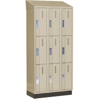 Concorde Heavy-Duty Lockers, 3 -tier, Bank of 3, 36" x 18" x 82", Steel, Beige, Welded (Assembled) Nia-Chem Ltd.