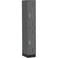 Concorde Heavy-Duty Lockers, 2 -tier, 12" x 18" x 76", Steel, Charcoal, Welded (Assembled) Nia-Chem Ltd.