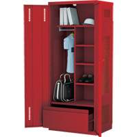 Deluxe Gear Locker, Steel, 36" W x 24" D x 72" H, Red Nia-Chem Ltd.