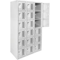 Clean Line Lockerettes, 6 -tier, Bank of 3, 18" x 72" x 12", Steel Nia-Chem Ltd.