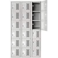 Clean Line Lockerettes, 6 -tier, Bank of 3, 18" x 72" x 12", Steel Nia-Chem Ltd.