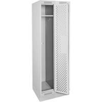 Clean Line Lockers, Bank of 2, 24" x 15" x 76", Steel, Grey, Rivet (Assembled), Perforated Nia-Chem Ltd.