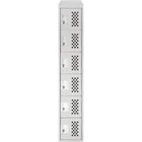 Assembled Lockerettes Clean Line Perforated Economy Lockers, 6 -tier, 18" x 72" x 12", Steel Nia-Chem Ltd.