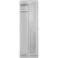 Clean Line Lockers, Bank of 2, 24" x 15" x 82", Steel, Grey, Rivet (Assembled), Perforated Nia-Chem Ltd.