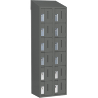 Concorde Heavy-Duty Lockers, 6 -tier, Bank of 2, 24" x 18" x 78", Steel, Charcoal, Welded (Assembled) Nia-Chem Ltd.
