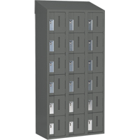 Concorde Heavy-Duty Lockers, 6 -tier, Bank of 3, 36" x 18" x 78", Steel, Charcoal, Welded (Assembled) Nia-Chem Ltd.