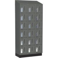 Concorde Heavy-Duty Lockers, 6 -tier, Bank of 3, 36" x 18" x 82", Steel, Charcoal, Welded (Assembled) Nia-Chem Ltd.