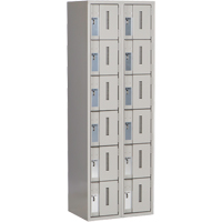 Concorde Heavy-Duty Lockers, 6 -tier, Bank of 2, 24" x 18" x 72", Steel, Grey, Welded (Assembled) Nia-Chem Ltd.