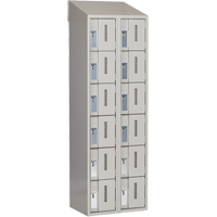 Concorde Heavy-Duty Lockers, 6 -tier, Bank of 2, 24" x 18" x 78", Steel, Grey, Welded (Assembled) Nia-Chem Ltd.