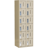 Concorde Heavy-Duty Lockers, 6 -tier, Bank of 2, 24" x 18" x 72", Steel, Beige, Welded (Assembled) Nia-Chem Ltd.