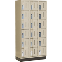 Concorde Heavy-Duty Lockers, 6 -tier, Bank of 3, 36" x 18" x 76", Steel, Beige, Welded (Assembled) Nia-Chem Ltd.