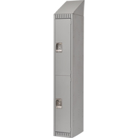 Lockers, 2 -tier, 12" x 18" x 82", Steel, Grey, Knocked Down Nia-Chem Ltd.