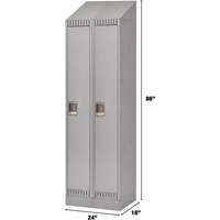 Casiers, Bloc de 2, 24" x 18" x 86", Acier, Gris, D&eacute;mont&eacute; Nia-Chem Ltd.