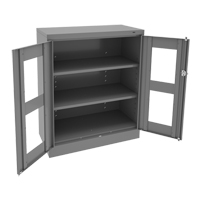 C-Thru Counter High Cabinet, Steel, 2 Shelves, 42" H x 36" W x 18" D FL648 | Nia-Chem Ltd.