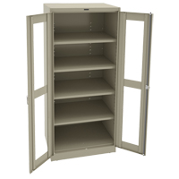 Deluxe C-Thru Storage Cabinet, Steel, 4 Shelves, 78" H x 36" W x 24" D FL649 | Nia-Chem Ltd.
