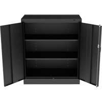 Standard Counter-High Cabinet, Steel, 2 Shelves, 42" H x 36" W x 18" D, Black FL777 | Nia-Chem Ltd.