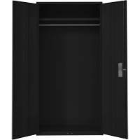 Wardrobe Storage Cabinet, Steel, 36" W x 18" D x 72" H, Black Nia-Chem Ltd.