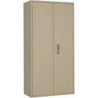 Wardrobe Storage Cabinet, Steel, 36" W x 18" D x 72" H, Beige Nia-Chem Ltd.