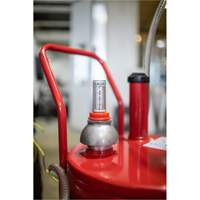 25-Gallon Steel Fuel Caddy with 2-Way Rotary Pump & Filter Nia-Chem Ltd.