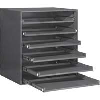 Compartment Box Cabinet, Steel, 6 Slots, 20-5/16" W x 15-15/16" D x 21-7/8" H, Grey Nia-Chem Ltd.