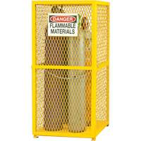 Armoire de rangement pour bouteilles &agrave; gaz, nbre de bouteilles: 9, 30" , 30" , 71-3/4" , Jaune Nia-Chem Ltd.