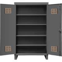 Armoire ext&eacute;rieure robuste, Acier, 4 Tablettes, 78" h x 48" la x 24" P, Gris Nia-Chem Ltd.