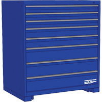 Modular Drawer Cabinet, 8 Drawers, 24" W x 24" D x 40" H, Blue Nia-Chem Ltd.