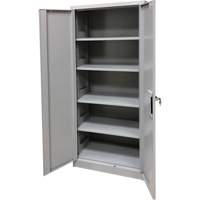 Storage Cabinet, Steel, 4 Shelves, 66" H x 30" W x 15" D, Grey Nia-Chem Ltd.