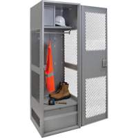 Gear Locker with Door, Steel, 24" W x 24" D x 72" H, Grey FN466 | Nia-Chem Ltd.
