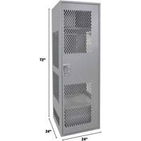 Gear Locker with Door, Steel, 24" W x 24" D x 72" H, Grey Nia-Chem Ltd.