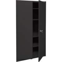 Armoire d'entreposage, Acier, 4 Tablettes, 78" h x 36" la x 24" P, Noir Nia-Chem Ltd.