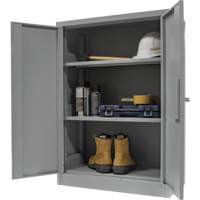 Armoire de rangement &agrave; hauteur de comptoir, Acier, 2 Tablettes, 42" h x 48" la x 24" P, Gris Nia-Chem Ltd.