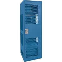 Gear Locker with Door, Steel, 24" W x 18" D x 72" H, Dark Blue Nia-Chem Ltd.